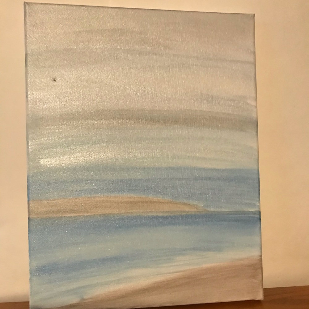 Abstract Seascape Original Painting 11x14